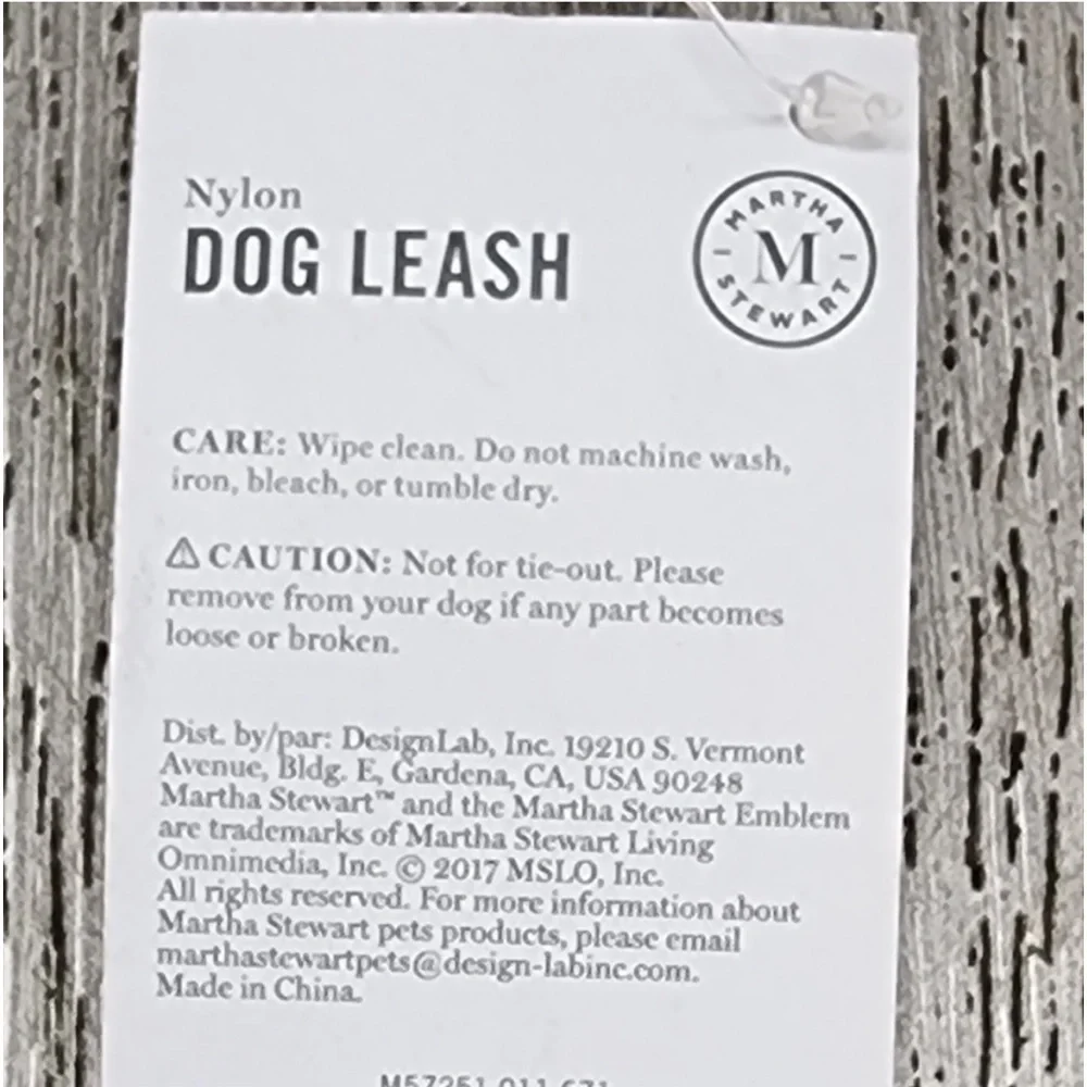 Martha Stewart Nylon 5 Foot Dog Leash